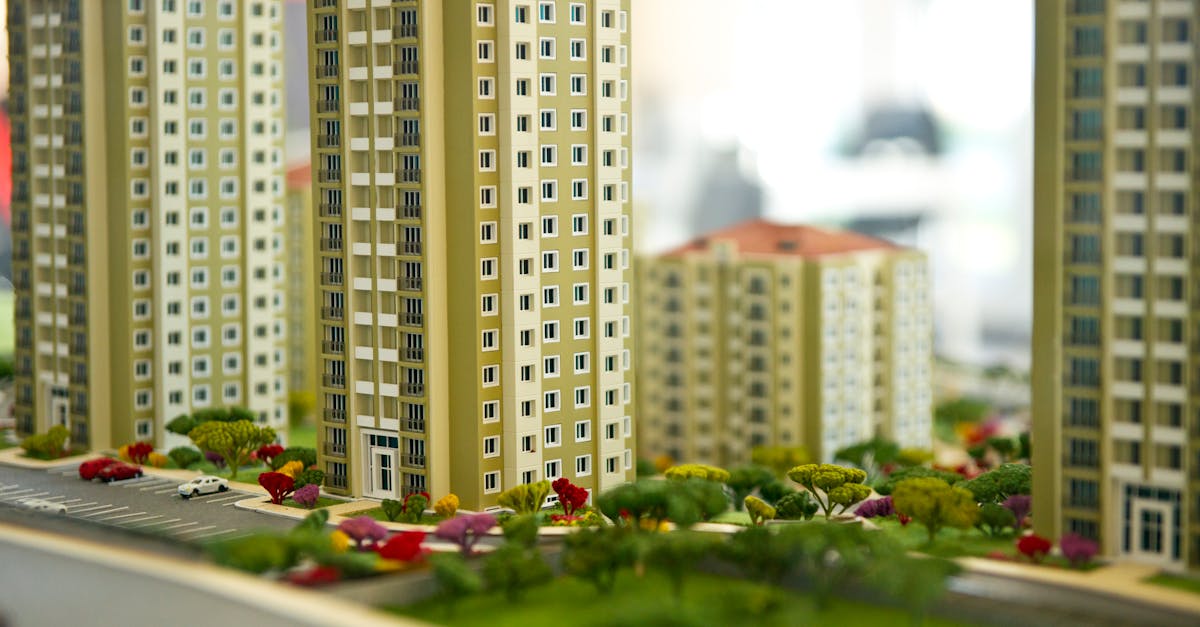 close up image of a modern residential building model showcasing urban architecture