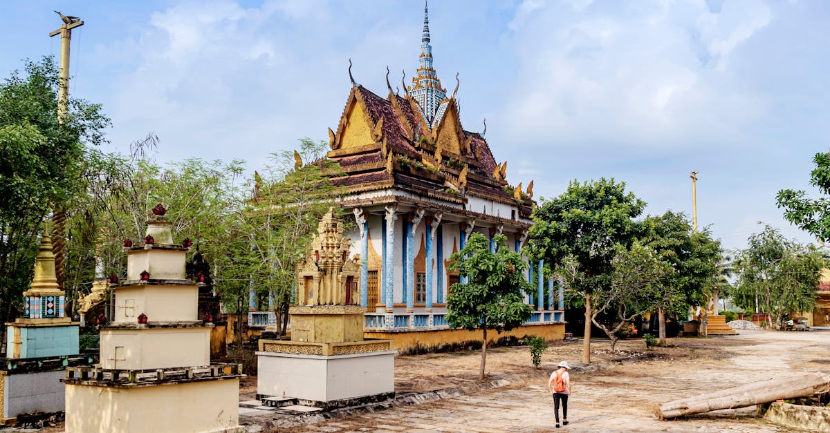 explore a serene buddhist temple in an giang vietnam showcasing intricate architecture and cultura